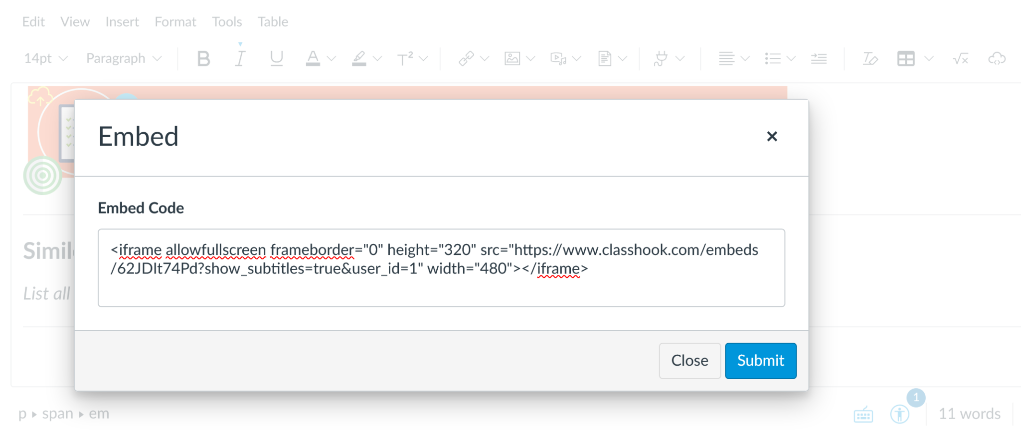 How to Embed ClassHook Clips into Canvas LMS ClassHook Help Center